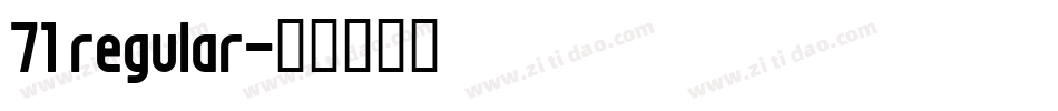 71 regular字体转换